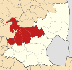 Map of Mpumalanga with Nkangala highlighted (2011).svg
