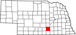 Karte von Adams County innerhalb von Nebraska
