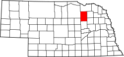 Karte von Antelope County innerhalb von Nebraska