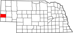 Karte von Banner County innerhalb von Nebraska