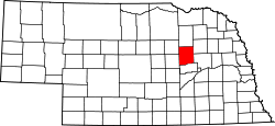 Karte von Boone County innerhalb von Nebraska