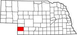 Karte von Chase County innerhalb von Nebraska