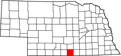 Karte von Franklin County innerhalb von Nebraska