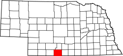 Karte von Furnas County innerhalb von Nebraska