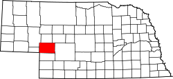 Karte von Keith County innerhalb von Nebraska