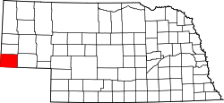Karte von Kimball County innerhalb von Nebraska