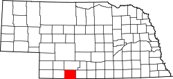 Karte von Red Willow County innerhalb von Nebraska