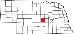 Karte von Sherman County innerhalb von Nebraska