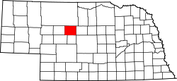 Karte von Thomas County innerhalb von Nebraska