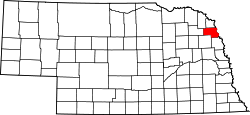 Karte von Thurston County innerhalb von Nebraska