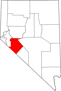 Karte von Mineral County innerhalb von Nevada