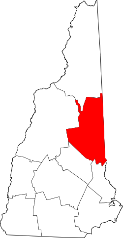 Karte von Carroll County innerhalb von New Hampshire