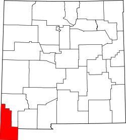 Karte von Hidalgo County innerhalb von New Mexico