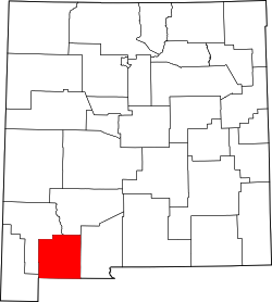 Karte von Luna County innerhalb von New Mexico