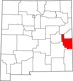 Karte von Roosevelt County innerhalb von New Mexico
