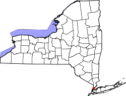 Karte von Bronx County innerhalb von New York