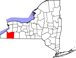 Karte von Cattaraugus County innerhalb von New York