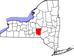Karte von Chenango County innerhalb von New York