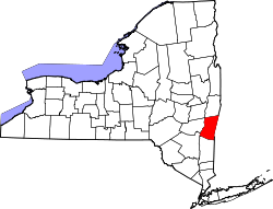 Karte von Columbia County innerhalb von New York