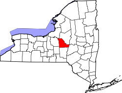 Karte von Madison County innerhalb von New York