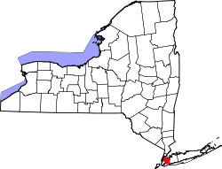 Karte von Queens County innerhalb von New York