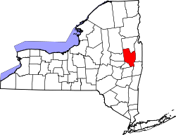Karte von Saratoga County innerhalb von New York