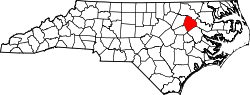 Karte von Edgecombe County innerhalb von North Carolina