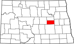 Karte von Foster County innerhalb von North Dakota