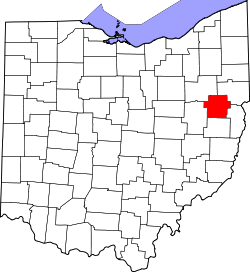 Karte von Carroll County innerhalb von Ohio