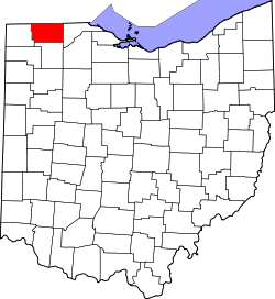 Karte von Fulton County innerhalb von Ohio