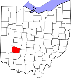 Karte von Greene County innerhalb von Ohio