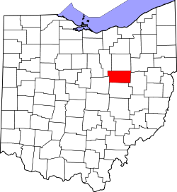 Karte von Holmes County innerhalb von Ohio