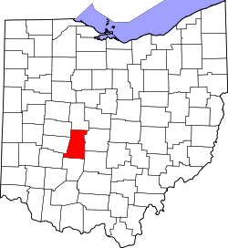 Karte von Madison County innerhalb von Ohio