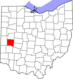 Karte von Miami County innerhalb von Ohio