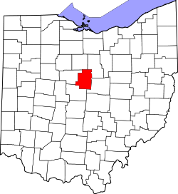 Karte von Morrow County innerhalb von Ohio