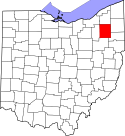 Karte von Portage County innerhalb von Ohio