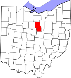 Karte von Richland County innerhalb von Ohio