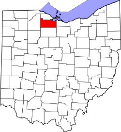 Karte von Sandusky County innerhalb von Ohio