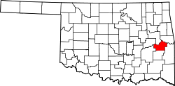 Karte von Haskell County innerhalb von Oklahoma