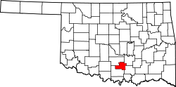 Karte von Murray County innerhalb von Oklahoma