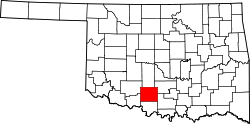 Karte von Stephens County innerhalb von Oklahoma