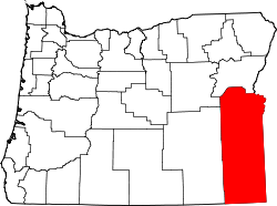 Karte von Malheur County innerhalb von Oregon