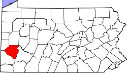 Karte von Allegheny County innerhalb von Pennsylvania
