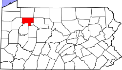 Karte von Forest County innerhalb von Pennsylvania