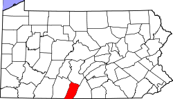 Karte von Fulton County innerhalb von Pennsylvania