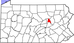 Karte von Montour County innerhalb von Pennsylvania