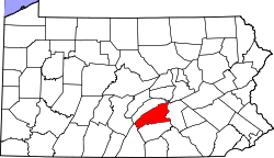 Karte von Perry County innerhalb von Pennsylvania