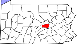 Karte von Snyder County innerhalb von Pennsylvania