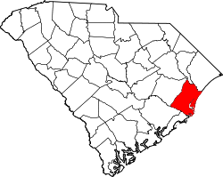 Karte von Georgetown County innerhalb von South Carolina