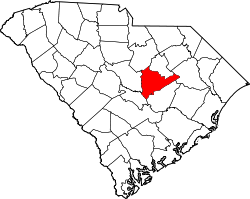 Karte von Sumter County innerhalb von South Carolina